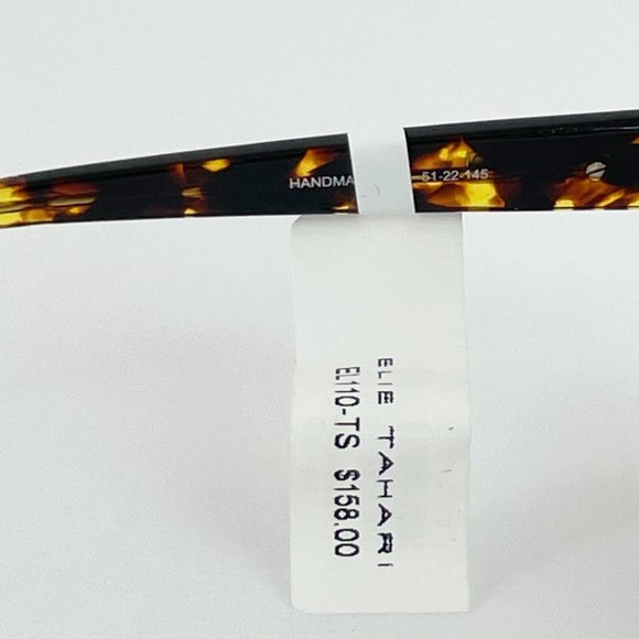 Elie Tahari Black & Gold Tortoise Sunglasses MSRP $158
